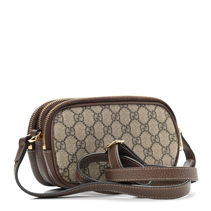 Gucci GG Supreme Monogram Web Mini Ophidia GG Bag Brown 3 of 14