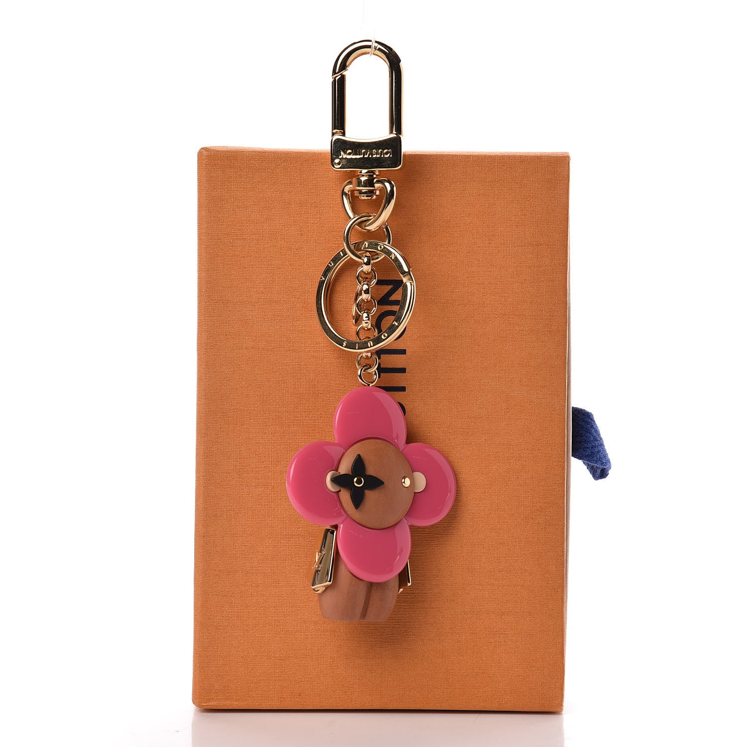 Louis Vuitton Resin Wood Vivienne Bag Charm Pink 3 of 3