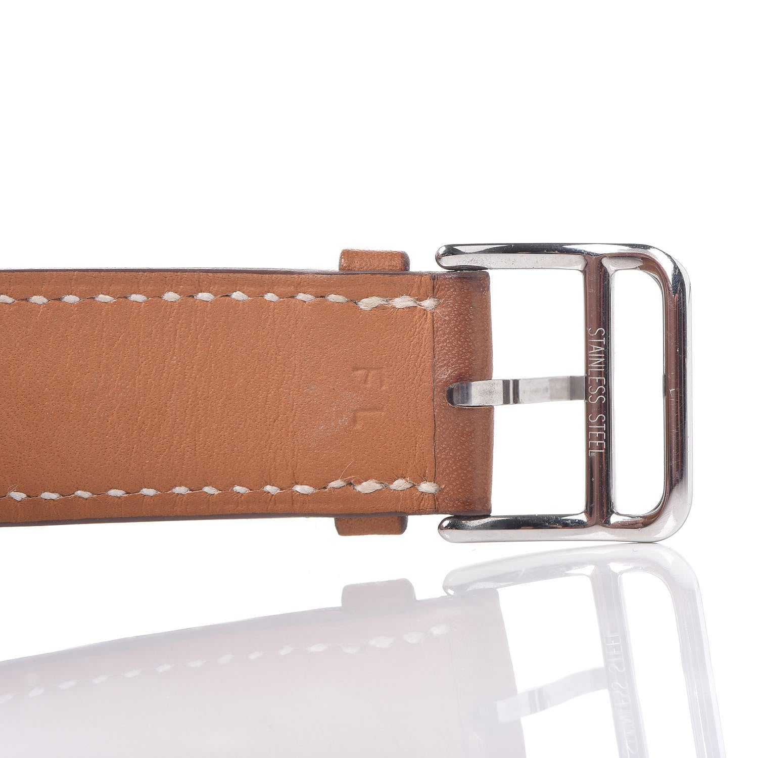 Hermes Stainless Steel Barenia 38mm Arceau Quartz Watch Fauve 11 of 13