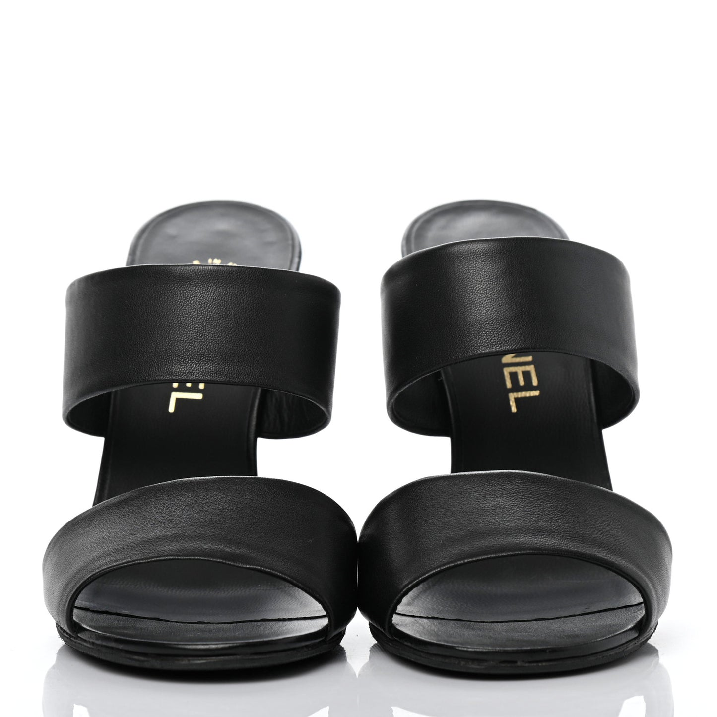 Lambskin Pearl Sandal Mules 38 Black