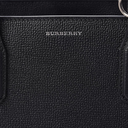 Burberry Derby Calfskin Vintage Check Medium Banner Tote Black 6 of 12