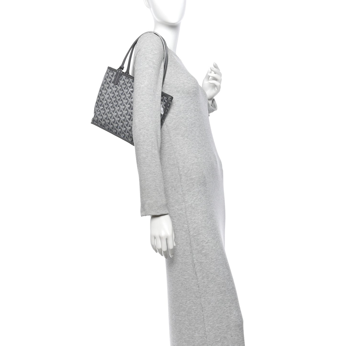 Goyardine Reversible Mini Anjou Grey