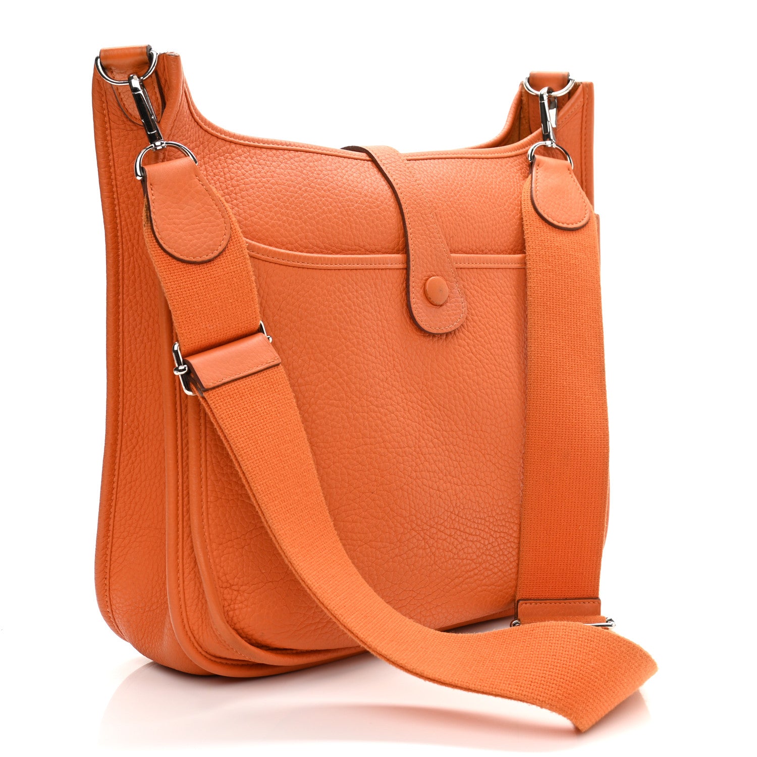 Hermes Taurillon Clemence Evelyne III GM Orange 3 of 18