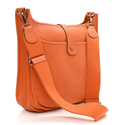 Hermes Taurillon Clemence Evelyne III GM Orange 3 of 18