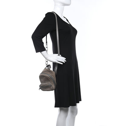 Alexander Wang Suede Mini Attica Backpack Crossbody Grey 3 of 8