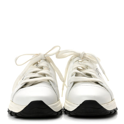 Prada Vitello Soft Logo Sneakers 36 White 3 of 10