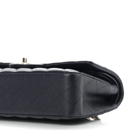 Chanel Caviar Quilted Medium Double Flap Navy 9 of 10