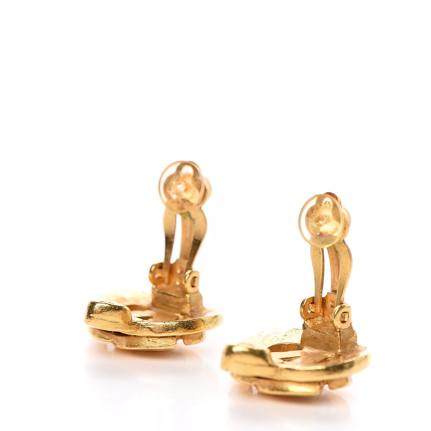 Chanel CC Heart Clip On Earrings Gold 3 of 4
