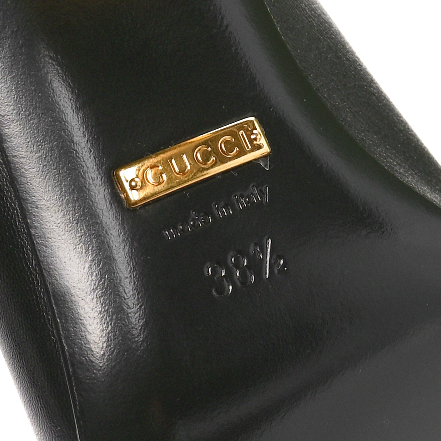 Gucci Malaga Kid Horsebit 75mm Pumps 38.5 Black 8 of 10