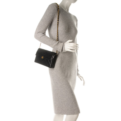 Chanel Lambskin Quilted Small Single Flap Navy 2 of 8