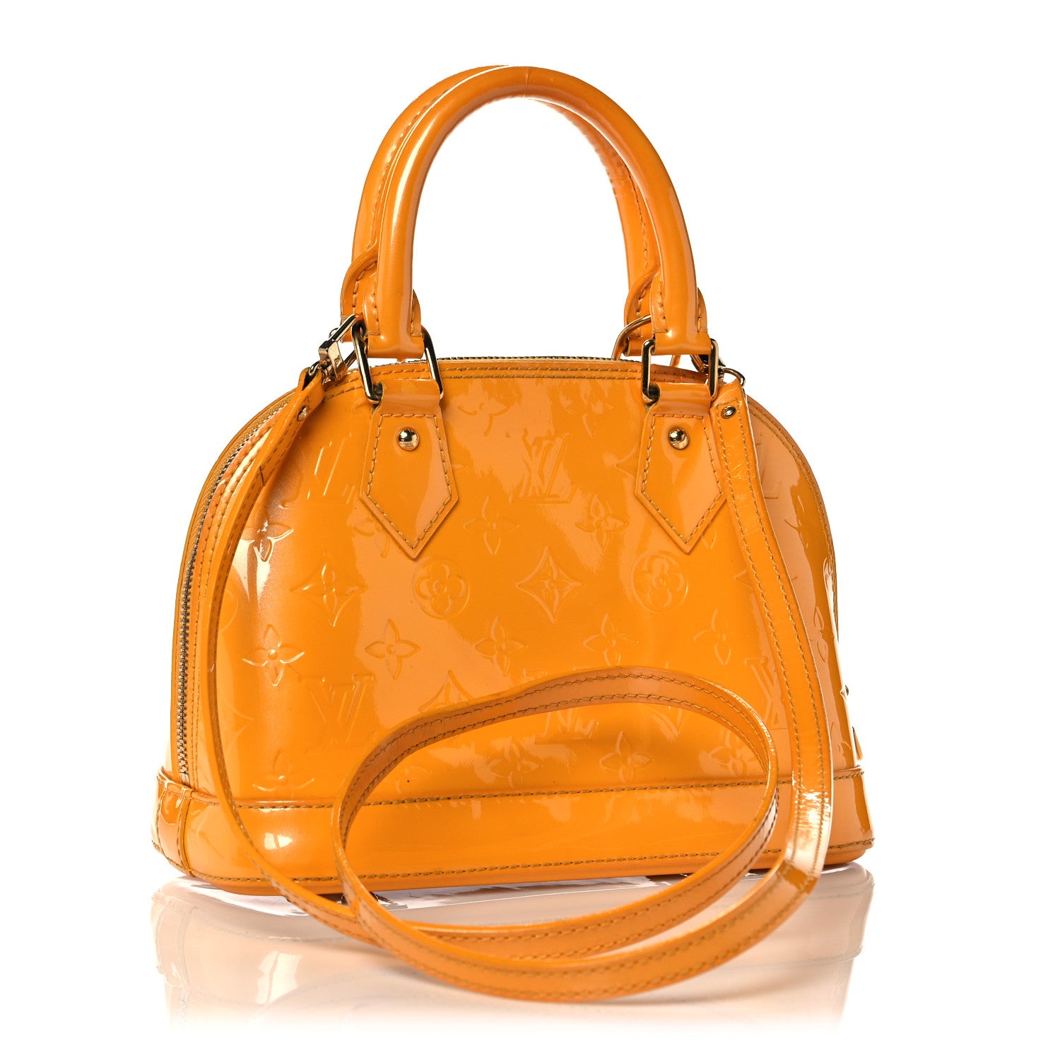 Louis Vuitton Vernis Alma BB Jaune Passion 2 of 17