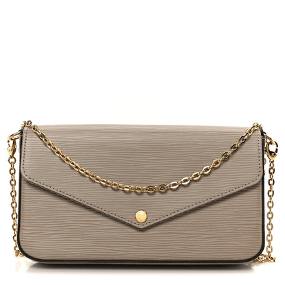 Louis Vuitton Epi Felicie Pochette Chain Wallet Galet 1 of 14