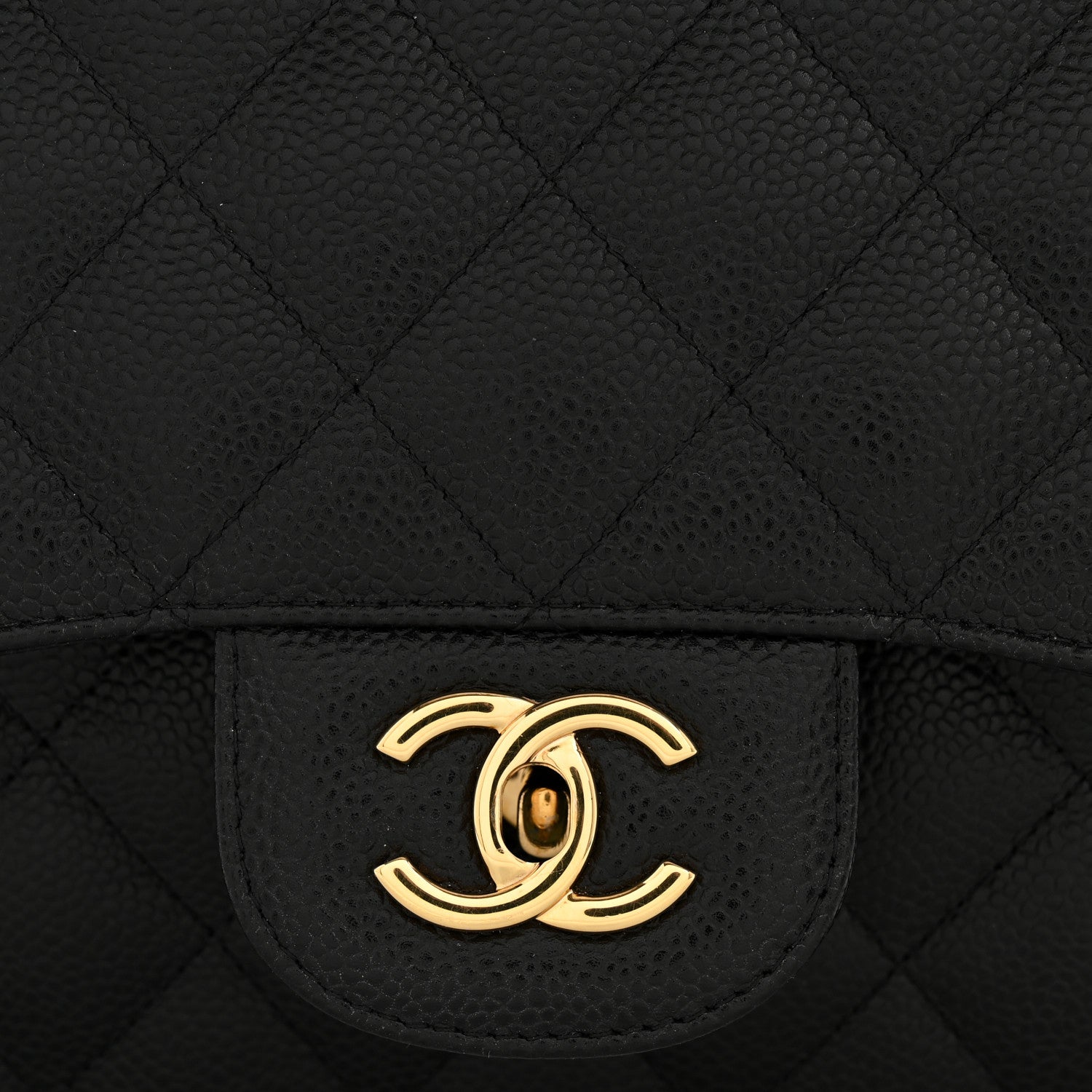 Chanel Caviar Quilted Jumbo Double Flap Black 13 of 15