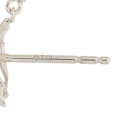 Mikimoto 18K White Gold Akoya Pearl Leaf Drop Earrings 4 of 5