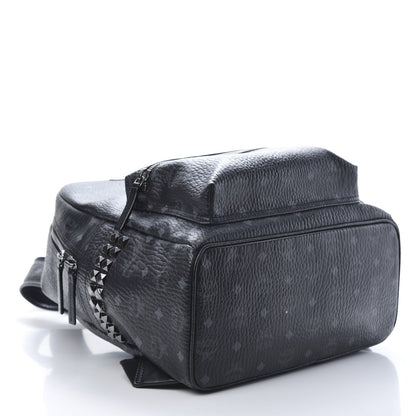 MCM Visetos Medium Side Studs Stark Backpack Black 3 of 15