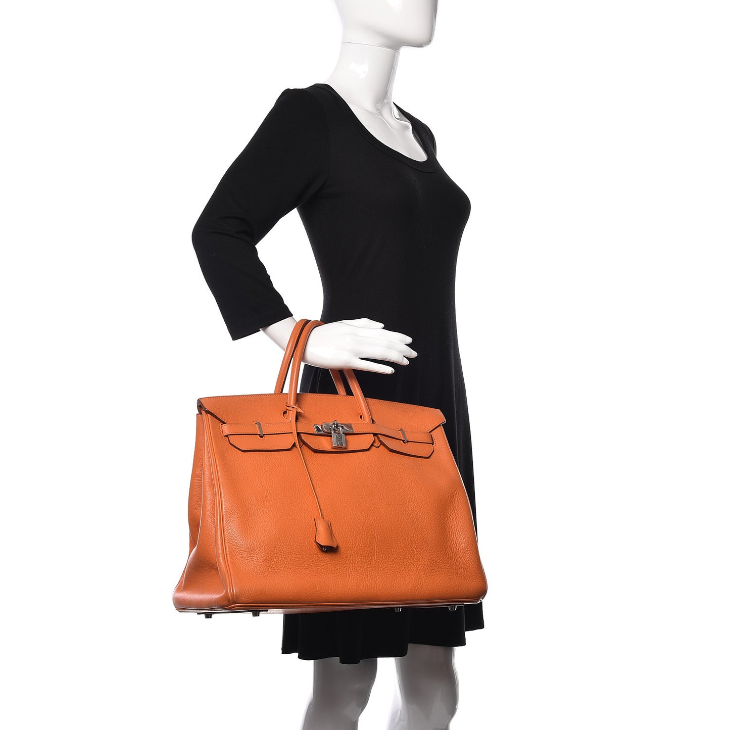 Taurillon Clemence Birkin 40 Orange