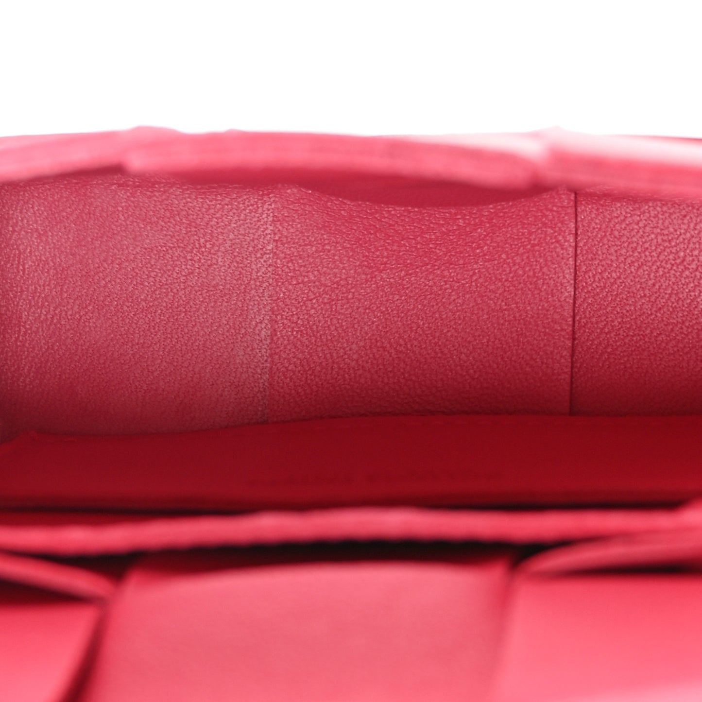 Lambskin Maxi Intrecciato Extra Mini Cassette Crossbody Bag Cranberry