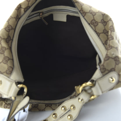 Gucci Monogram Large Biba Studded Hobo Off White 5 of 10