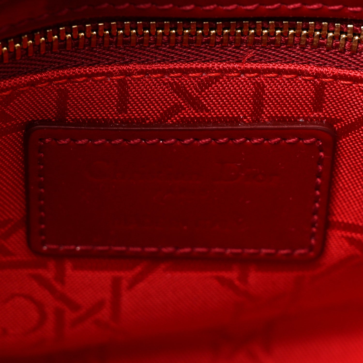 Christian Dior Patent Cannage Mini Lady Dior Red 6 of 9