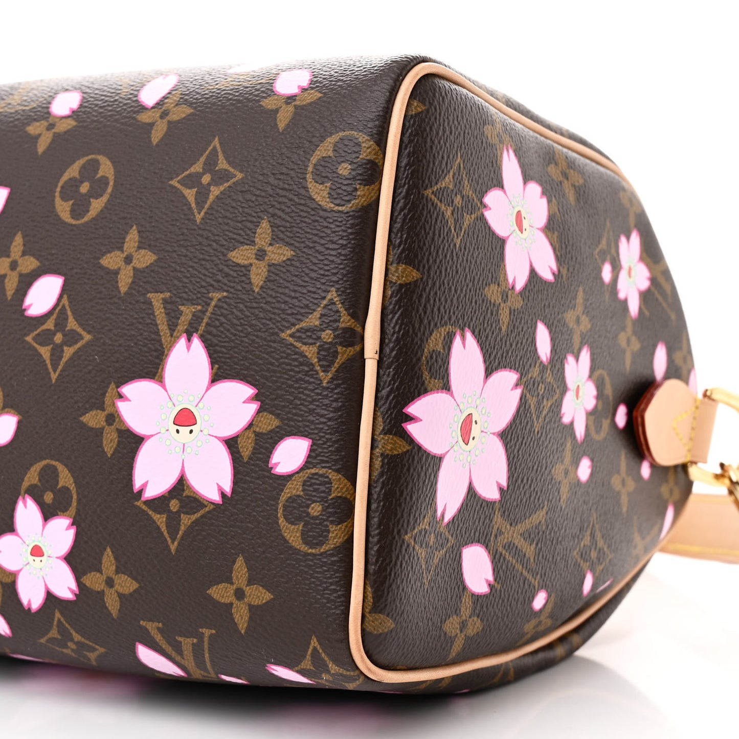 LV X TM Monogram Cherry Blossom Speedy Bandouliere 25 Sakura Brown