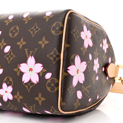 Louis Vuitton LV X TM Monogram Cherry Blossom Speedy Bandouliere 25 Sakura Brown 9 of 14
