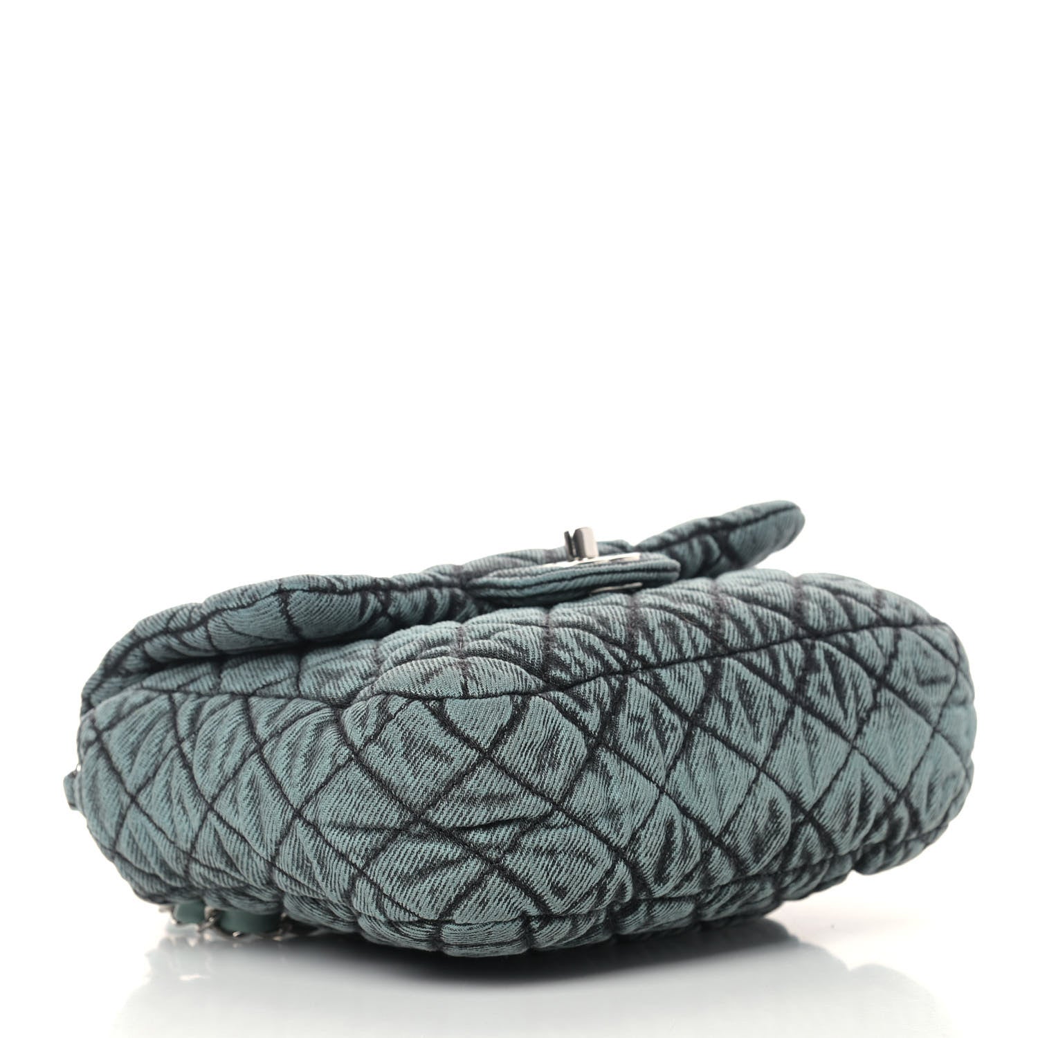 Chanel Washed Denim Quilted Small Denimpression Flap Blue Black 4 of 9