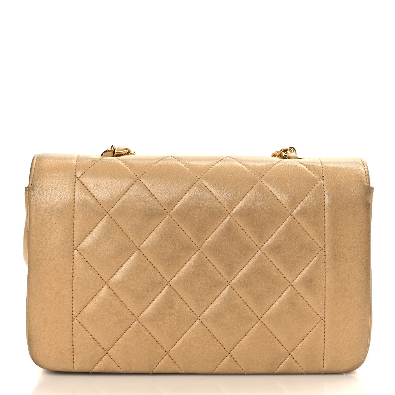 Chanel Lambskin Quilted Small Single Flap Beige 12 of 14