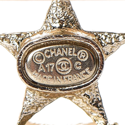 Chanel Baguette Crystal Star Logo Brooch Gold 4 of 4