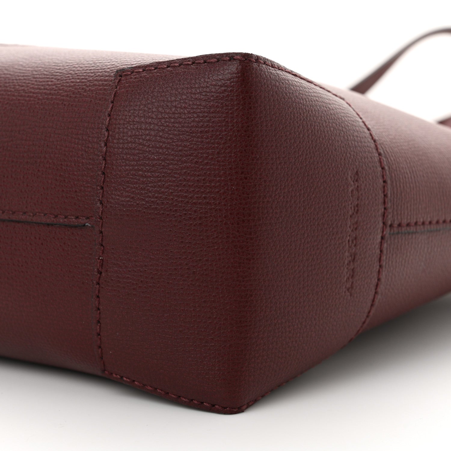 Burberry Calfskin Crest Embossed Small Tote Burgundy 9 of 9