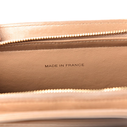 Chanel Lambskin Stitched Logo Tote Beige 7 of 16
