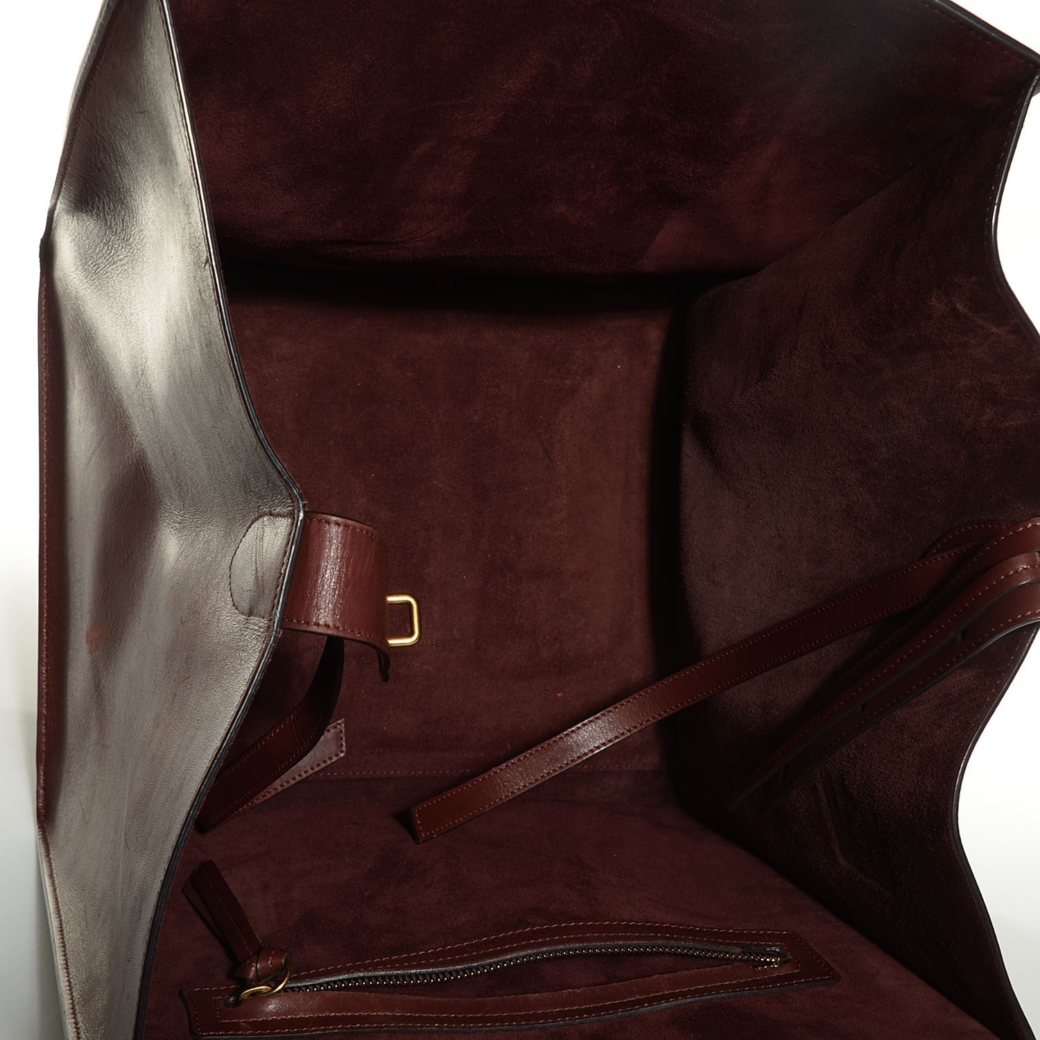Celine Natural Calfskin Medium Phantom Luggage Burgundy 5 of 7