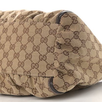 Gucci Monogram Large D Gold Hobo Dark Brown 10 of 11