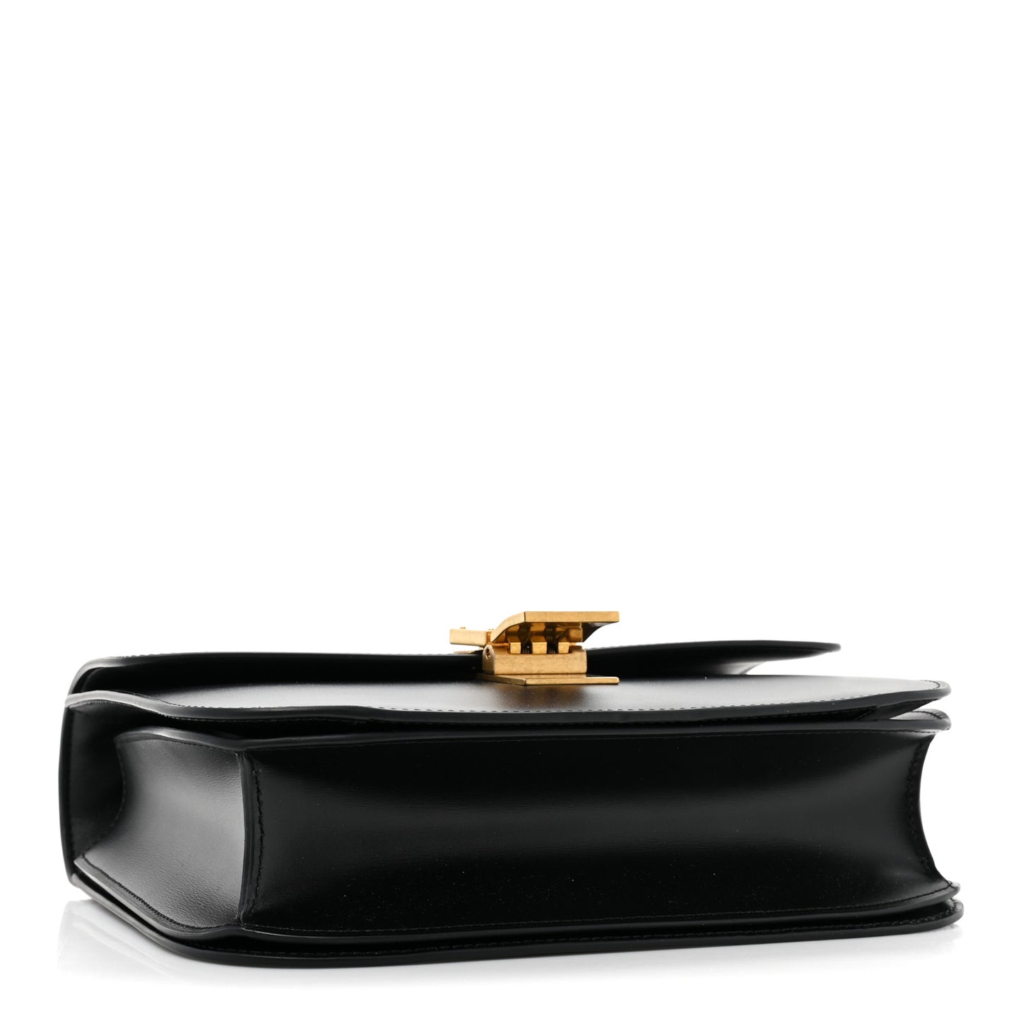 Box Calfskin Medium Classic Box Flap Bag Black