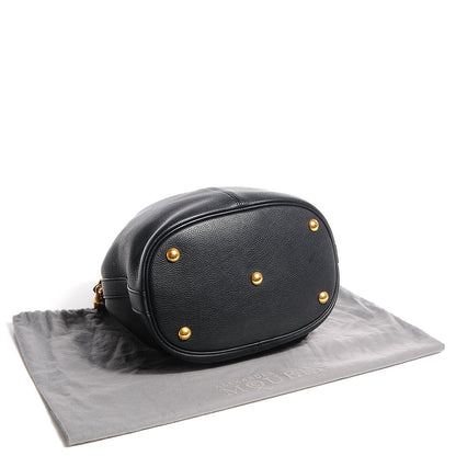 Alexander McQueen Calfskin Padlock Skull Bucket Bag Black 4 of 9