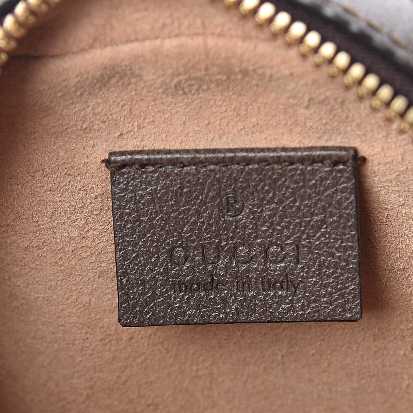 GG Supreme Monogram Web Mini Ophidia Round Shoulder Bag Brown