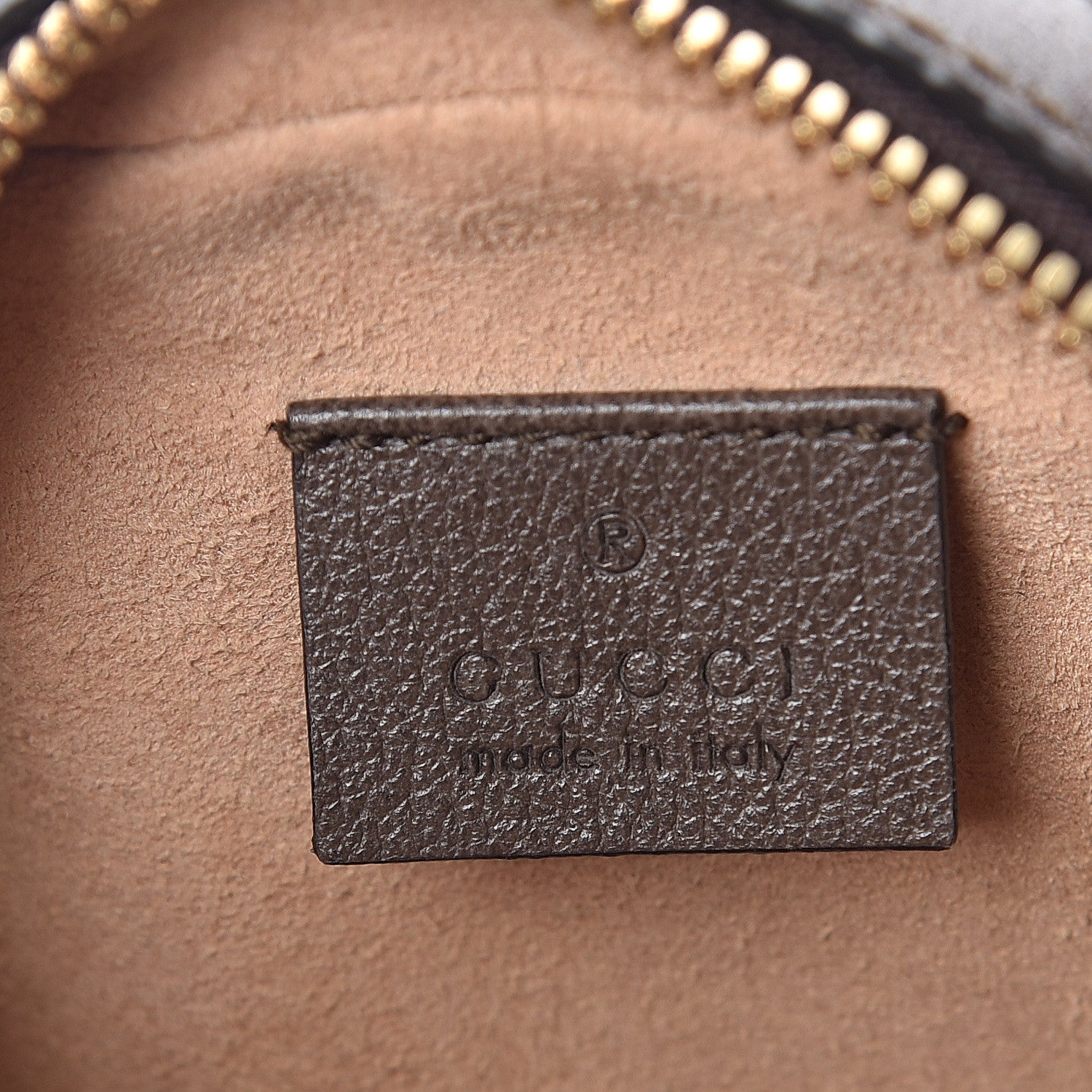 Gucci GG Supreme Monogram Web Mini Ophidia Round Shoulder Bag Brown 5 of 7