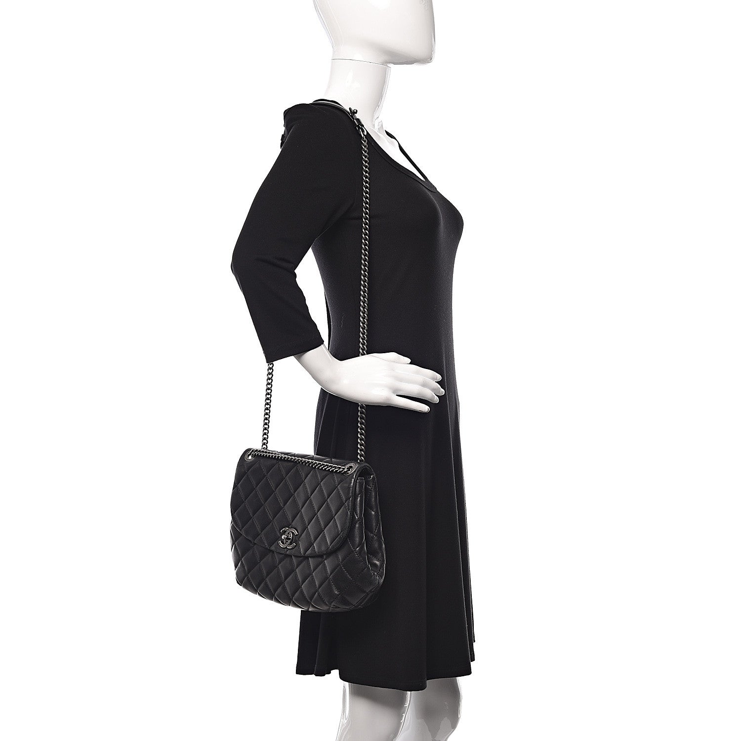 Chanel Lambskin Quilted Small Daily Supple Flap Black 2 of 12