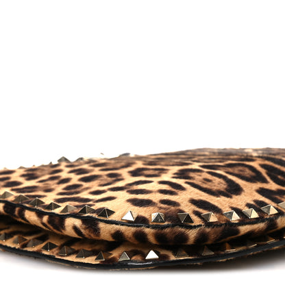 Valentino Garavani Calf Hair Leopard Print Rockstud Shoulder Bag 9 of 13