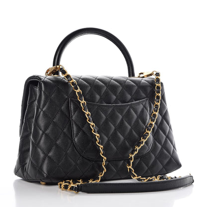 Chanel Caviar Quilted Small Coco Handle Flap Black 3 of 8