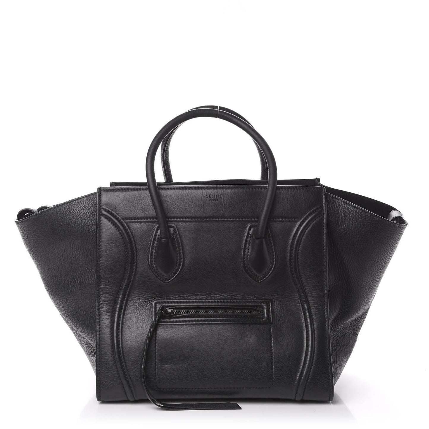 Supple Calfskin Medium Phantom Luggage Black