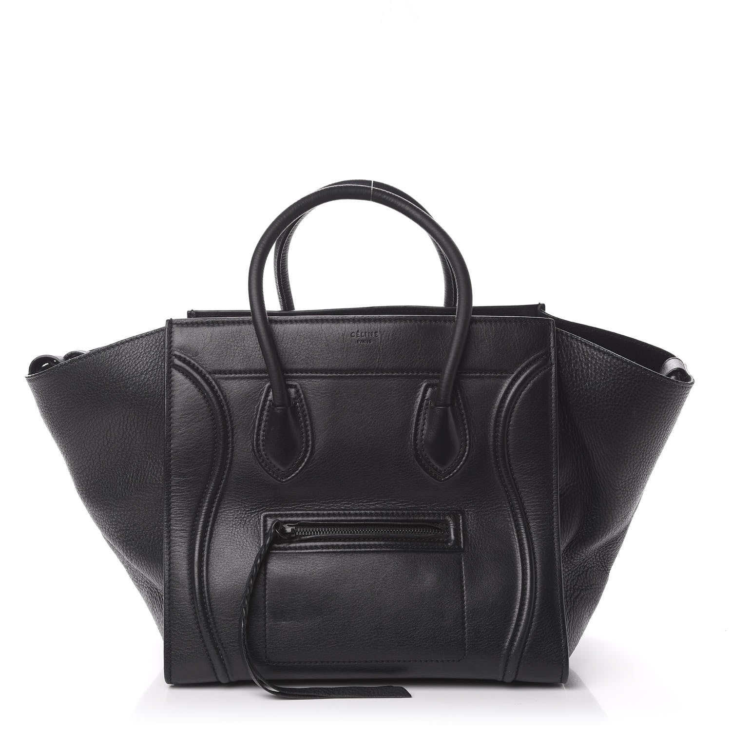 Celine Supple Calfskin Medium Phantom Luggage Black 1 of 18