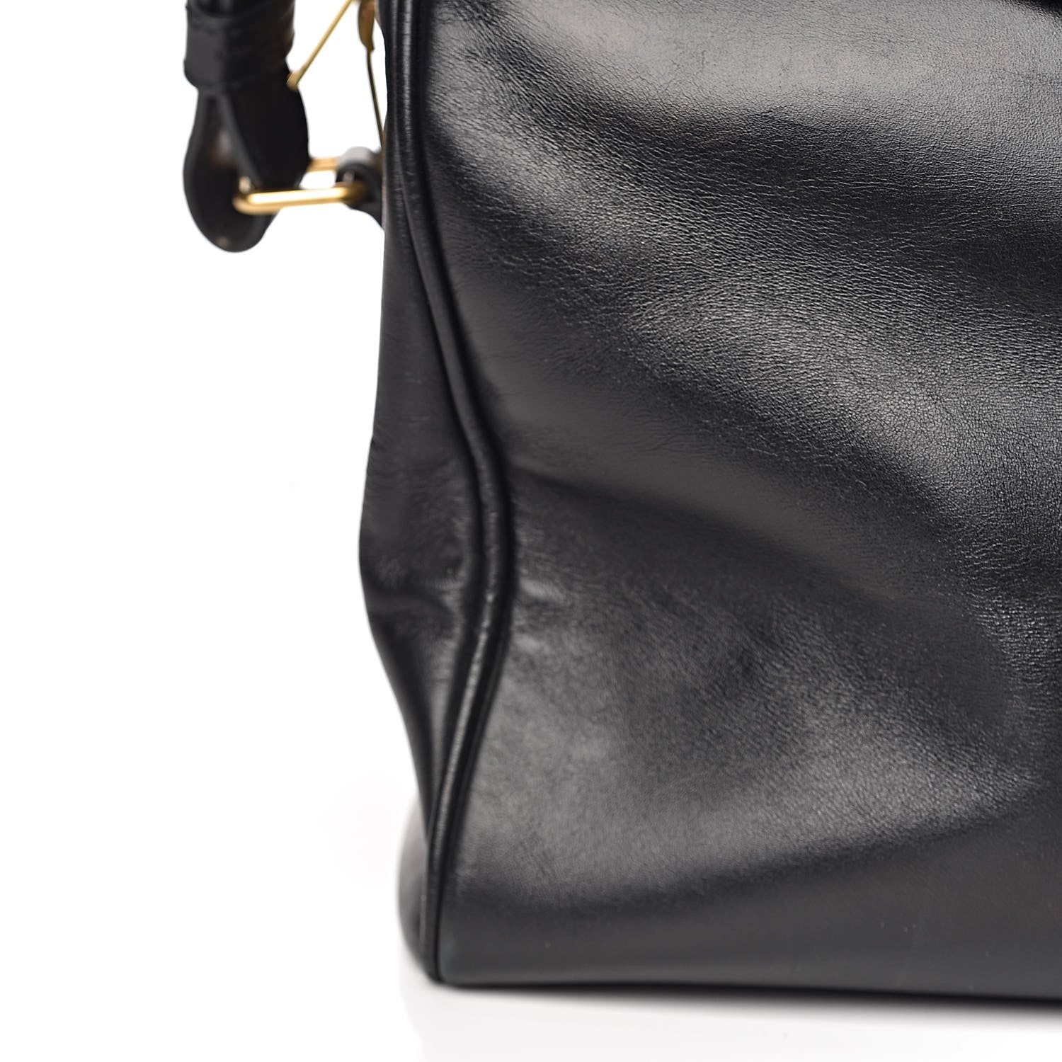 Saint Laurent Calfskin Classic Duffle 12 Black 10 of 18
