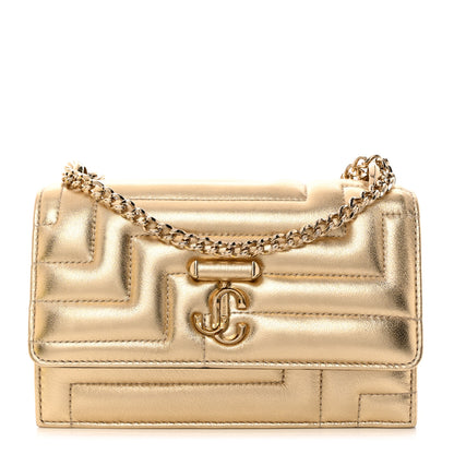 Jimmy Choo Metallic Nappa Quilted Bohemia Shoulder Bag Gold 1 of 11