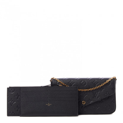 Louis Vuitton Empreinte Pochette Felicie Chain Wallet Black 1 of 9