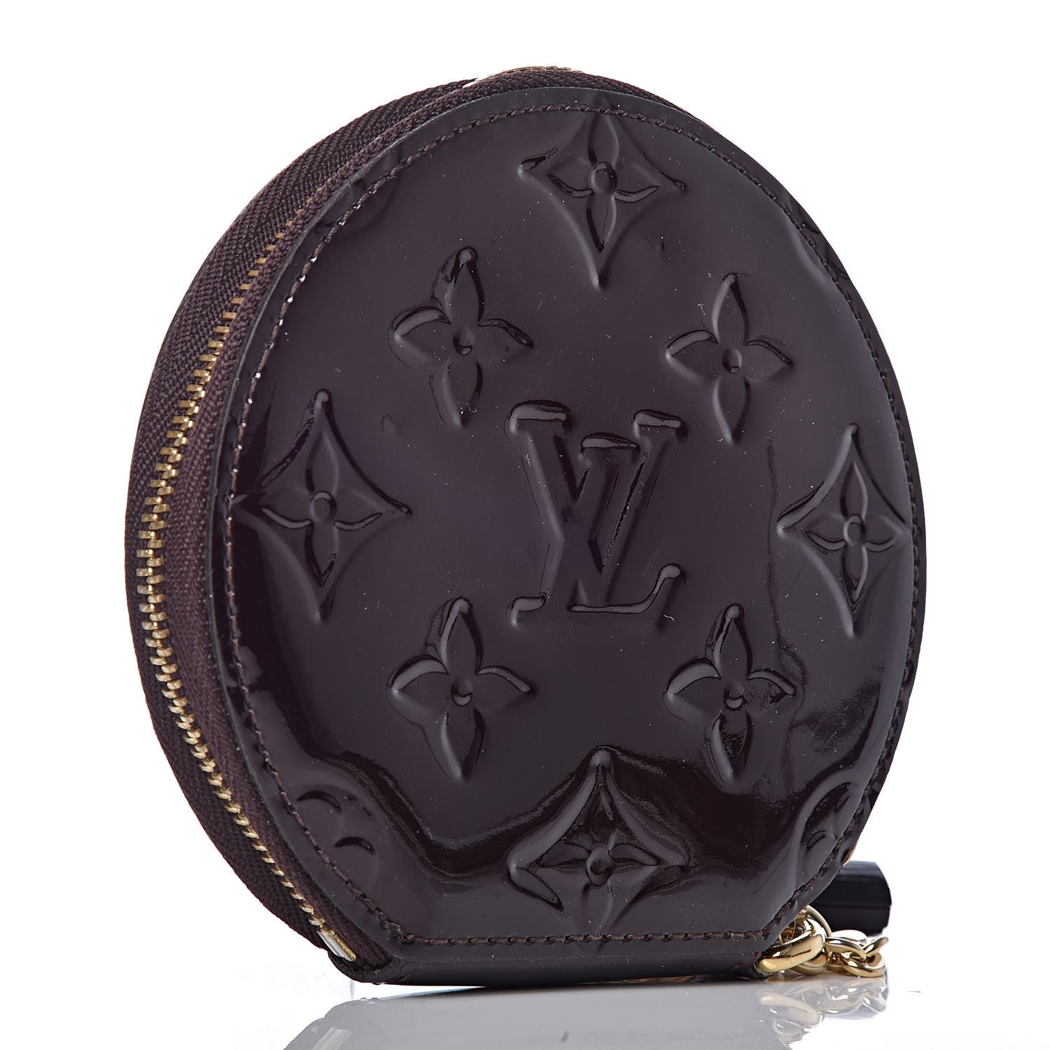 Louis Vuitton Vernis Animania Ecureuil Squirrel Round Coin Purse Amarante 3 of 7