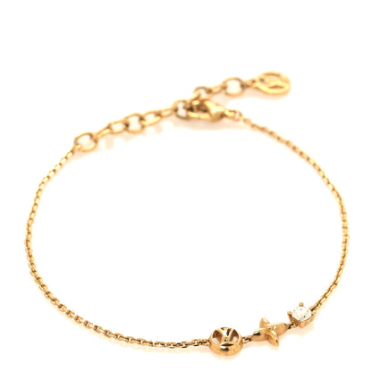 Louis Vuitton Metal Crystal Petit Louis Bracelet Gold 1 of 5