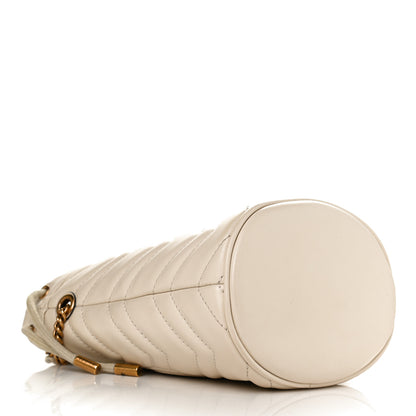 Gucci Calfskin Matelasse Mini GG Marmont 2.0 Bucket Bag White 4 of 13