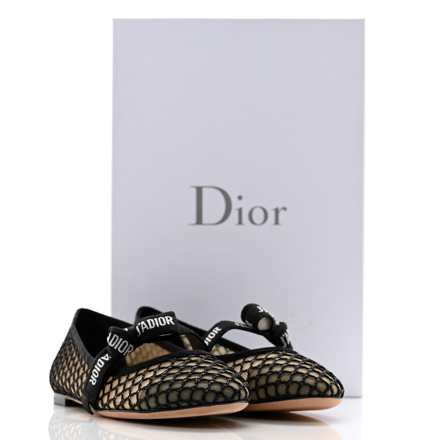 Christian Dior Resille Ribbon Miss J'Adior Ballet Flat 39.5 Black 8 of 8