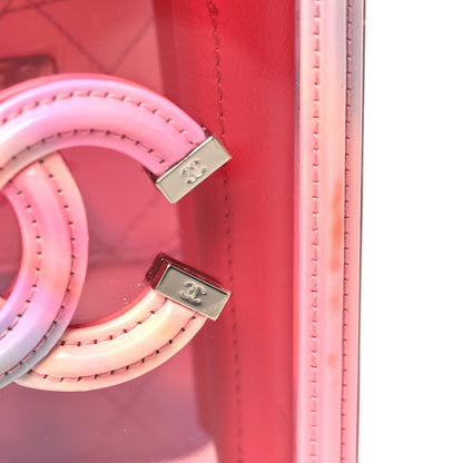 Chanel PVC Patent Calfskin Patent Lambskin Vertical Vanity Case Pink 11 of 12