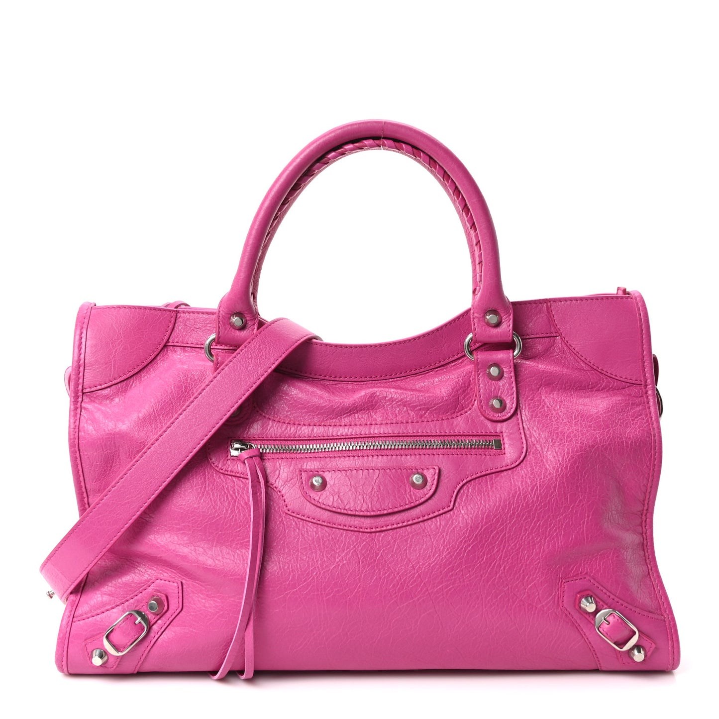 Agneau Classic Hardware Medium Le City Rose Magenta